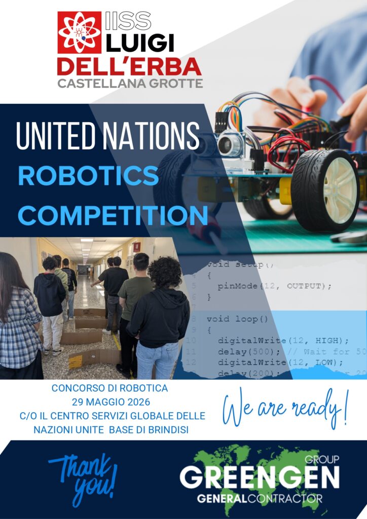 GREENGEN GROUP S.R.L. sostiene l’IISS “Luigi dell’Erba” al Concorso di Robotica delle Nazioni Unite